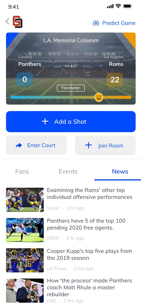Screenshot of Android App