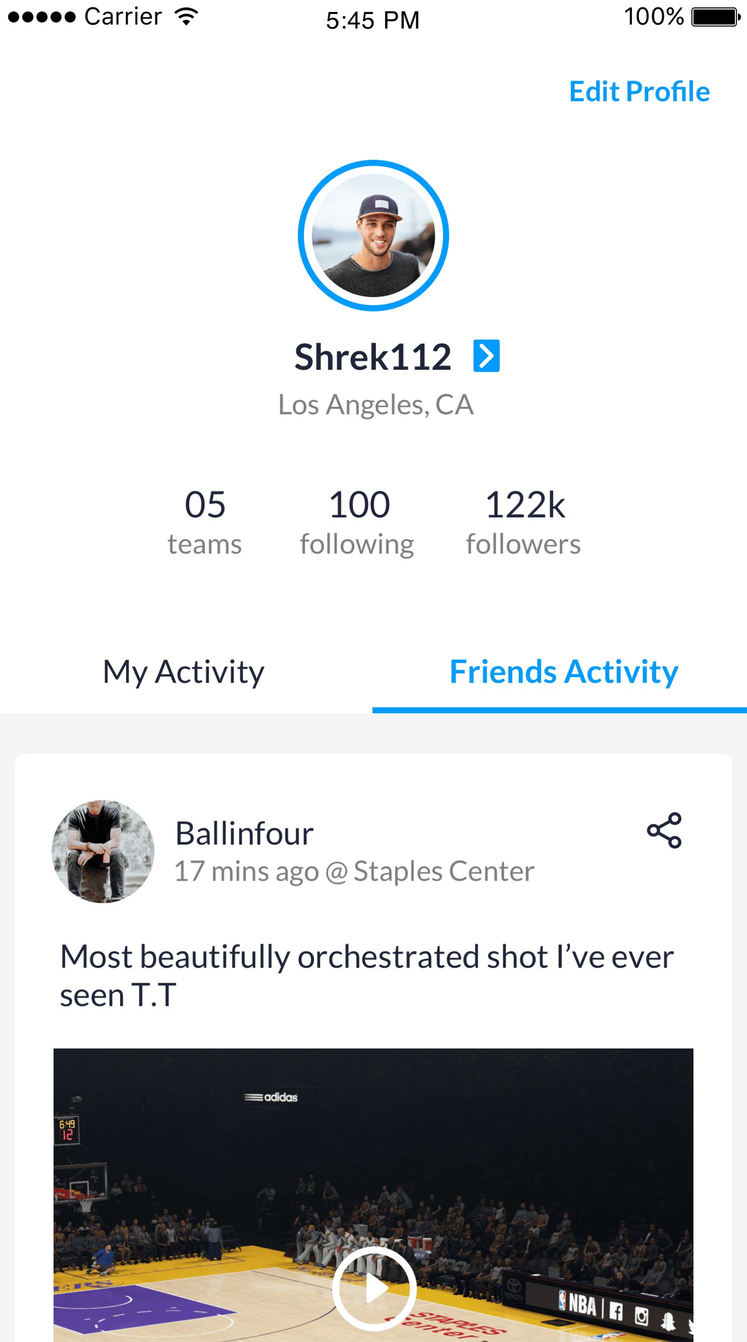 Screenshot of iPhone App